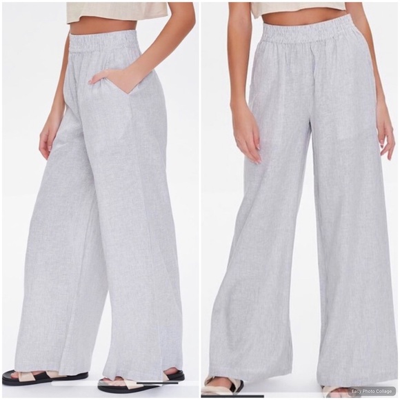 Forever 21 Pants & Jumpsuits Nwt Forever 2 Blue White Striped Long